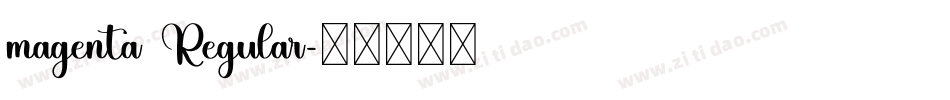 magenta Regular字体转换